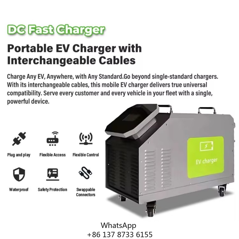 Portable Dc Fast Charger 20Kw Ccs2 - شاحن سيارات كهربائية محمول للاستخدام المنزلي