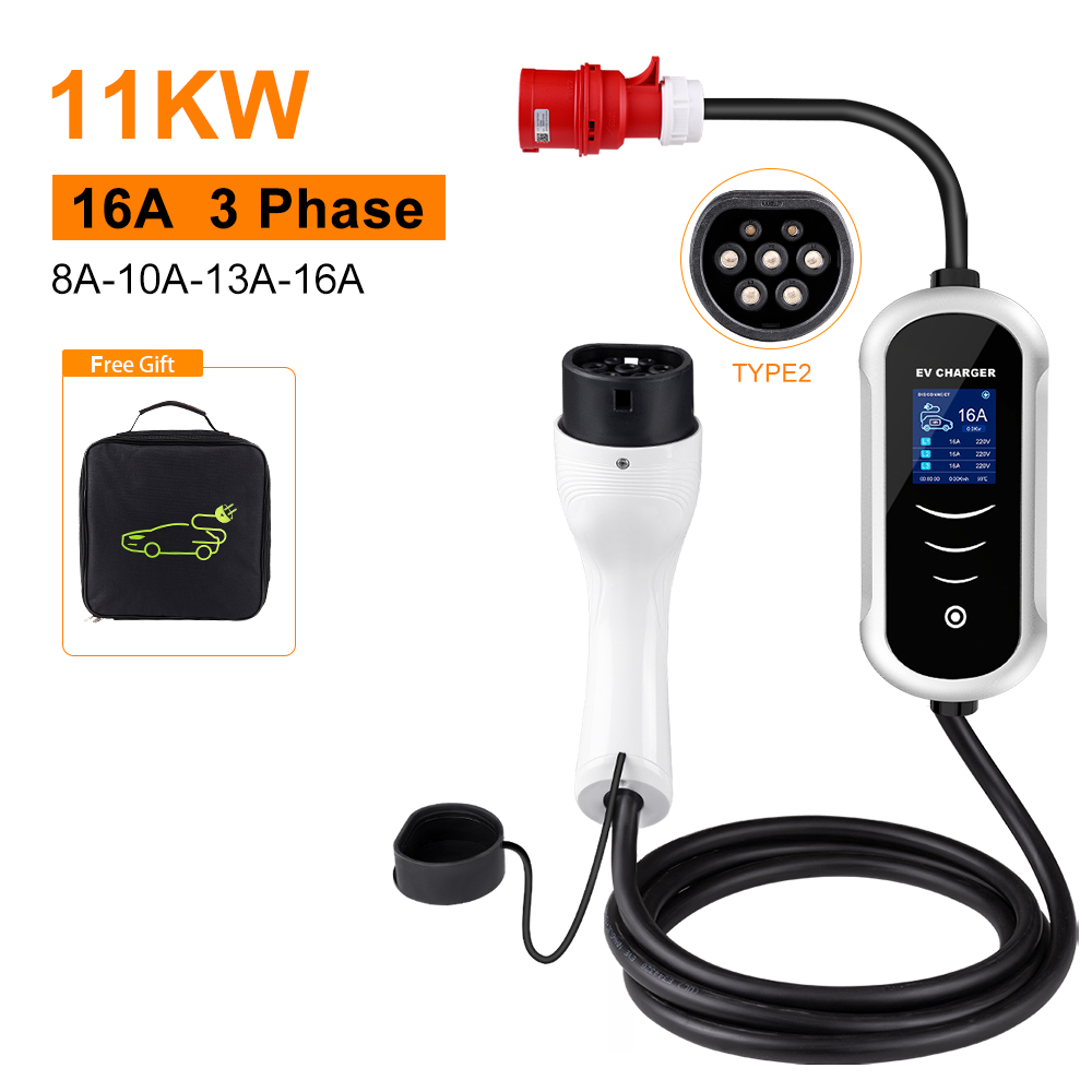 شاحن EV محمول ipgen للسيارة ال - مراجعة Portable Ev Charger 32A Type 2 Cee Plug وسعره