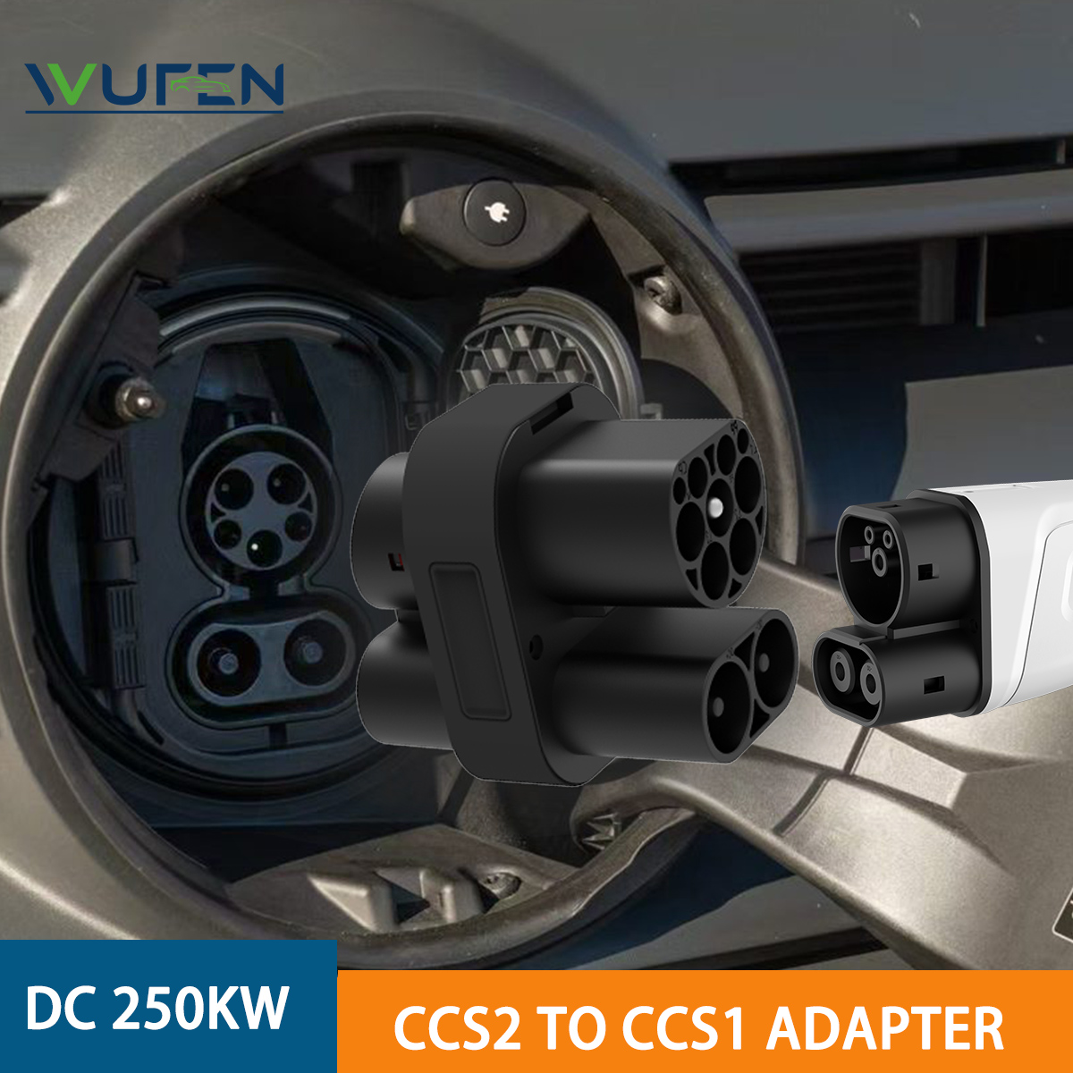 محول WUFEN 250KW من CCS2 إلى C - مراجعة Ccs2 To Ccs1 Fast Charge Adapter 250Kw وسعره